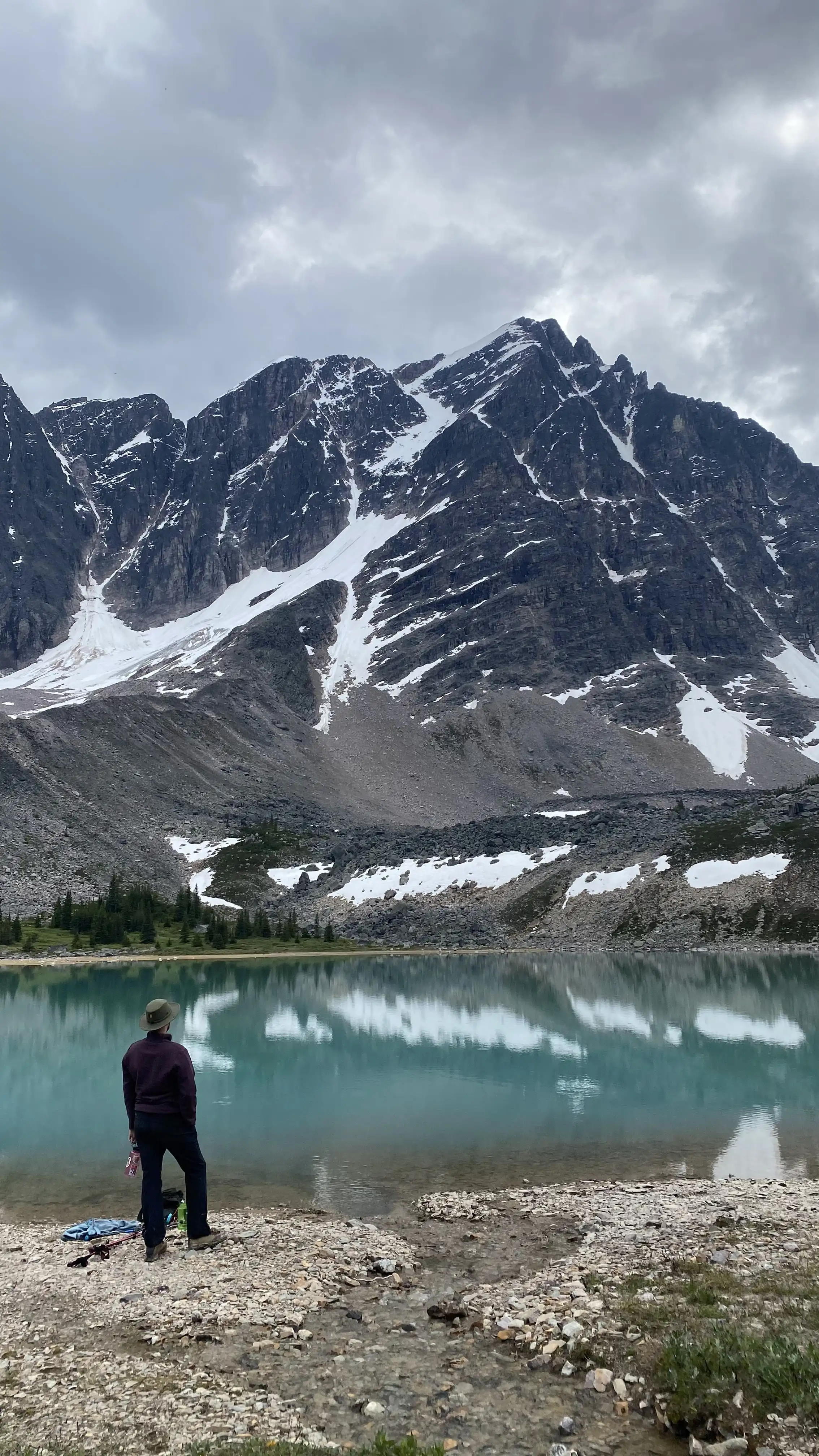 Belanger Glacier Lake with Kieran in front
